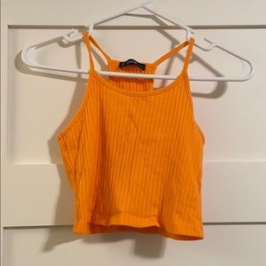 Orange SHEIN crop top